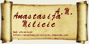 Anastasija Miličić vizit kartica